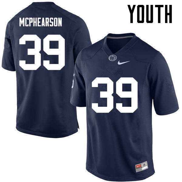 NCAA Nike Youth Penn State Nittany Lions Josh McPhearson #39 College Football Authentic Navy Stitched Jersey WMR1298IB